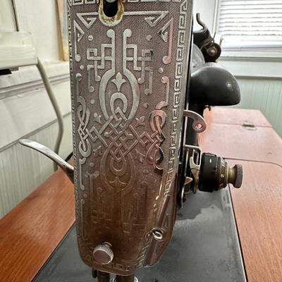 Desk with Singer Sewing Machine