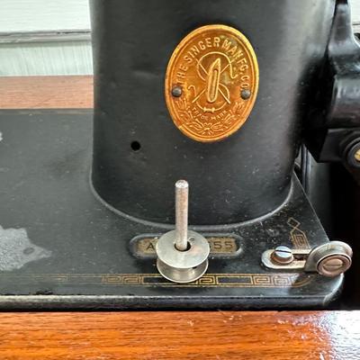 Desk with Singer Sewing Machine