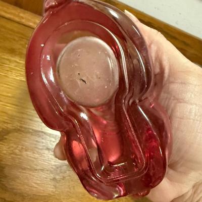 Rabbit pink glass rabbit