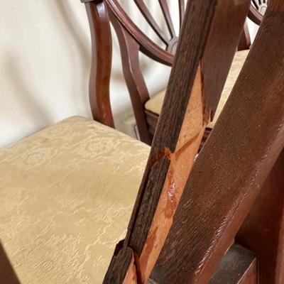 Vintage Mahogany Shield Back Chairs - Set of Six (6)