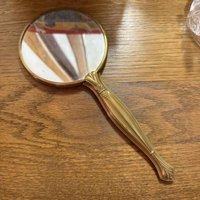 Vanity hand mirror