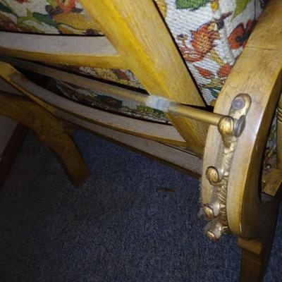 Vintage Mission oak chair reclining lounge chair