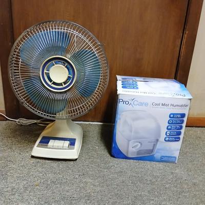 Multi speed oscillating fan with Pro care Cool mist humidifier