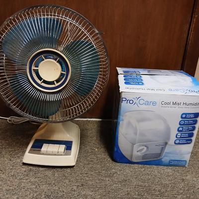 Multi speed oscillating fan with Pro care Cool mist humidifier