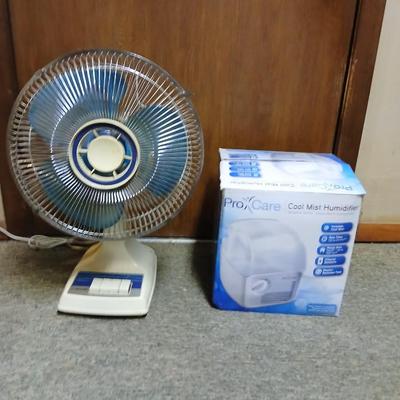 Multi speed oscillating fan with Pro care Cool mist humidifier