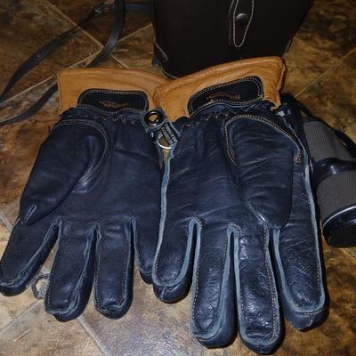Vintage Jason commander 10x 50 Binoculars, a nice digital screen Nikon one touch 35 mm camera and a pair of gloves