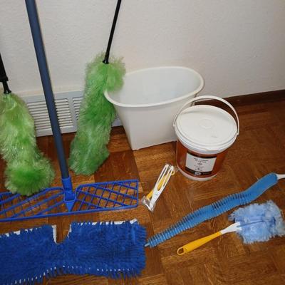 Cleaning tools -mop - trashcan - dusters and more