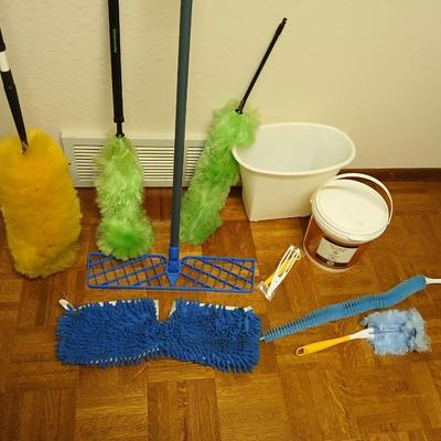 Cleaning tools -mop - trashcan - dusters and more