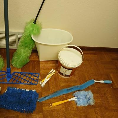 Cleaning tools -mop - trashcan - dusters and more