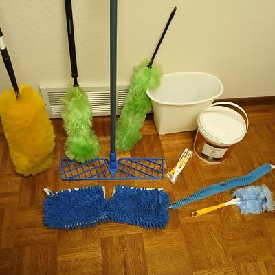 Cleaning tools -mop - trashcan - dusters and more