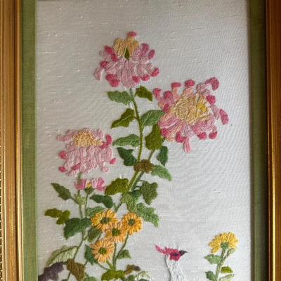 Vintage Framed Embroidery