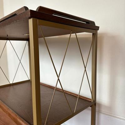Mid-Century Bar Cart on Wheels