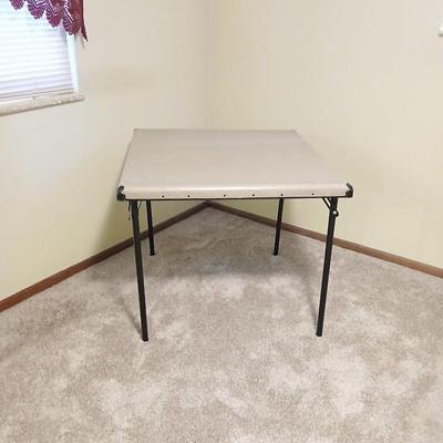 Vintage wood framed Samsonite? Metal card Table