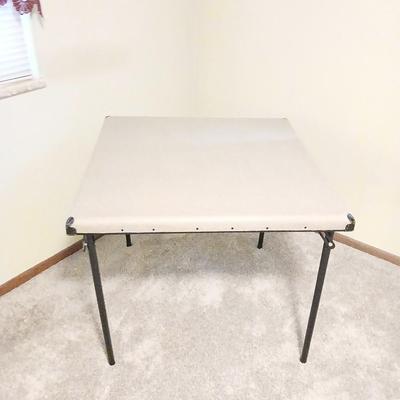 Vintage wood framed Samsonite? Metal card Table