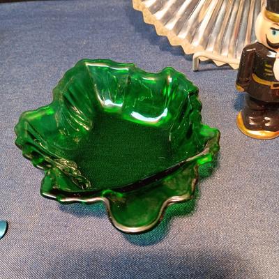 HOLIDAY SERVING DISHES AND SALT PEPPER SHAKERS