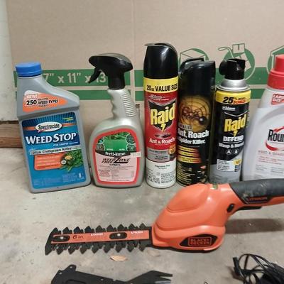 Black and decker trimmers with yard and garden chemicals
