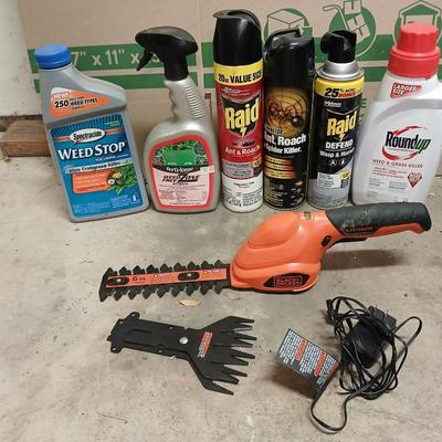 Black and decker trimmers with yard and garden chemicals