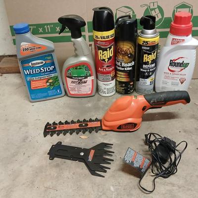 Black and decker trimmers with yard and garden chemicals