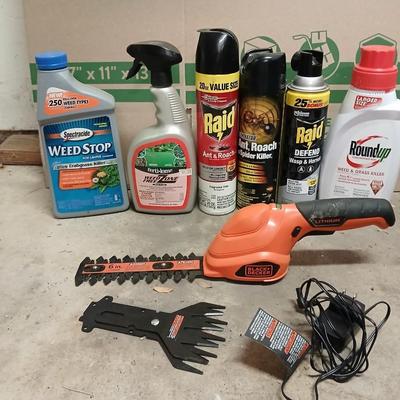 Black and decker trimmers with yard and garden chemicals
