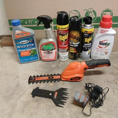 Black and decker trimmers with yard and garden chemicals