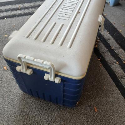 Large blue Thermos cooler