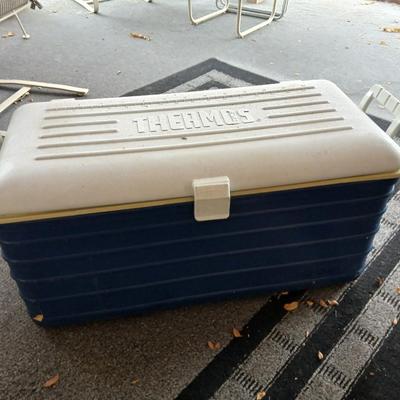 Large blue Thermos cooler