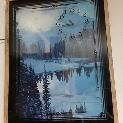Two vintage framed Silhouette wall clocks