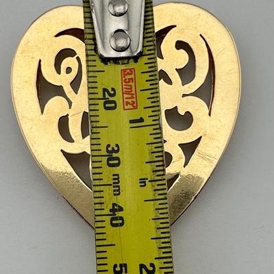 Pailet Heart Shaped 14k Pendant