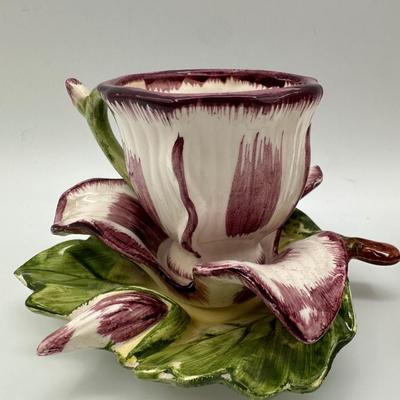 Japanese Flower Teacups and Saucers