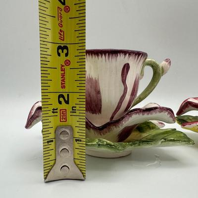 Japanese Flower Teacups and Saucers