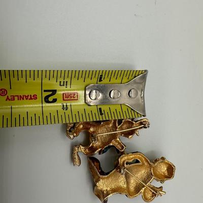 Two Clown Brooches