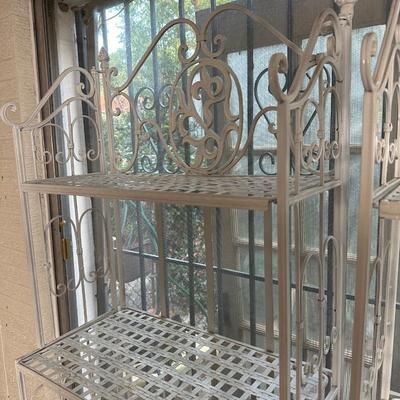 Two Metal Four-Tier Shelving