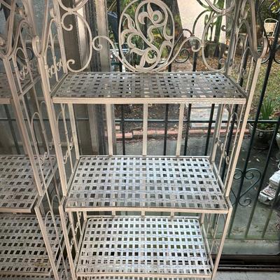 Two Metal Four-Tier Shelving