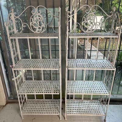 Two Metal Four-Tier Shelving