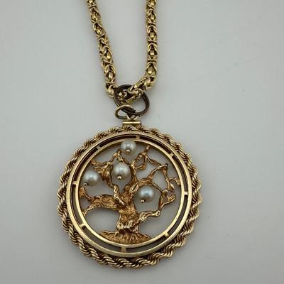 Italian “Tree of Life” Gold Necklace
