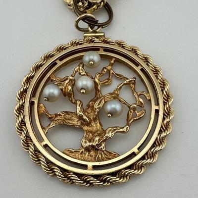 Italian “Tree of Life” Gold Necklace