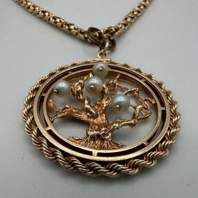 Italian “Tree of Life” Gold Necklace