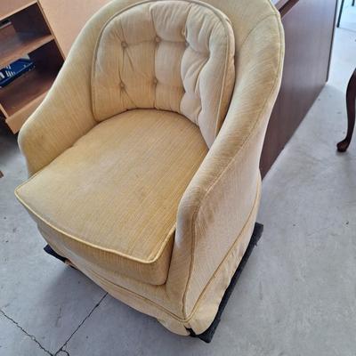 2 Yellow Swivel Chairs