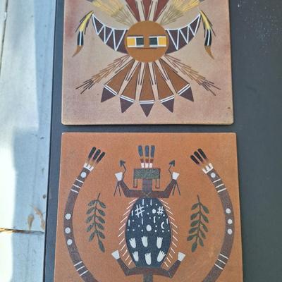 2 NAVAJO SAND PAINTING
