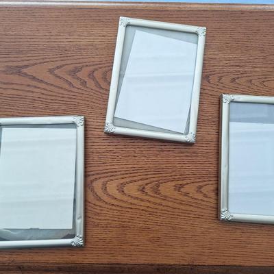 3 Silver picture Frames