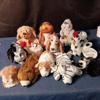 KITTY CATS MADE W/RABBIT FUR AND OTHER PLUSH ANIMALS