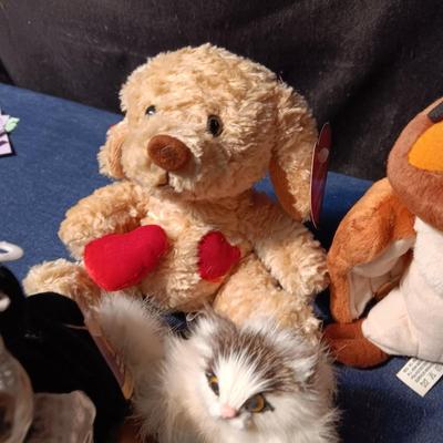 KITTY CATS MADE W/RABBIT FUR AND OTHER PLUSH ANIMALS