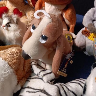 KITTY CATS MADE W/RABBIT FUR AND OTHER PLUSH ANIMALS