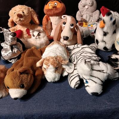 KITTY CATS MADE W/RABBIT FUR AND OTHER PLUSH ANIMALS