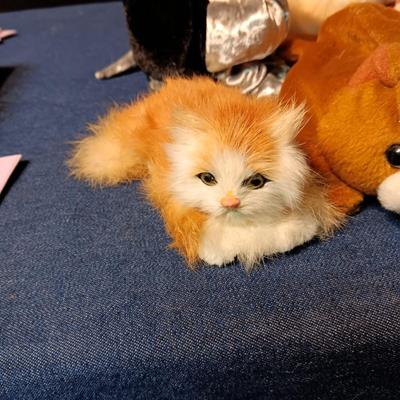 KITTY CATS MADE W/RABBIT FUR AND OTHER PLUSH ANIMALS