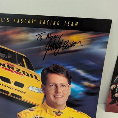 Autographed NASCAR BIO/Informational Cards