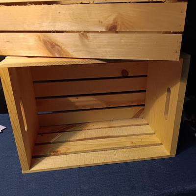 2 SOLID AND STURDY WOODEN CRAFTING CRATES