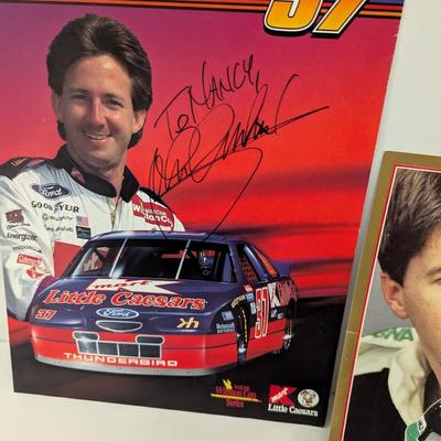 Autographed NASCAR BIO/Informational Cards