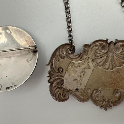 Various Sterling Brooches, Pins, Money Clip, Etc.