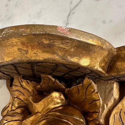 Pair of Carved Giltwood Wall Shelves